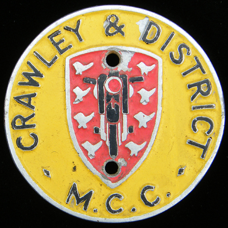 Crawley & District Motor Cycle Club Car Badge