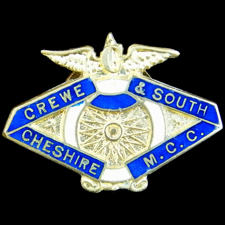 Crewe & South Cheshire Motor Cycle Club Lapel Badge