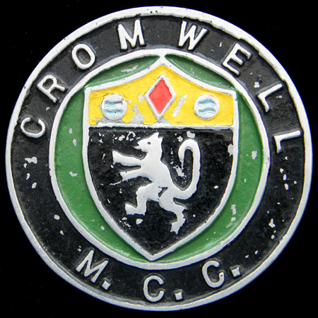 Cromwell Motor Cycle Club Car Badge