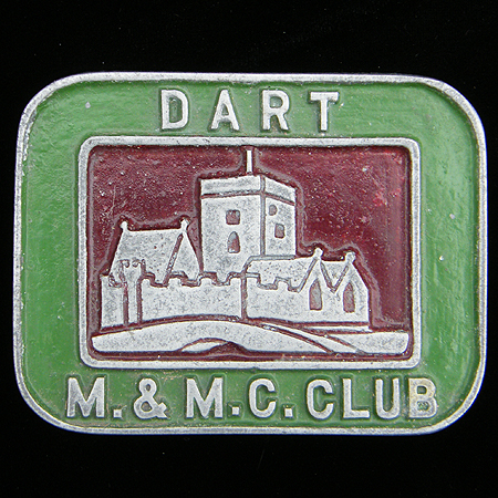 Dart Motor & Motor Cycle Club Car Badge