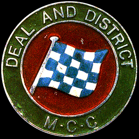 Deal and District Motor Cycle Club Car Badge