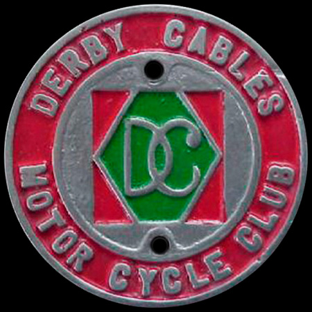 Derby Cables Motor Cycle Club Car Badge
