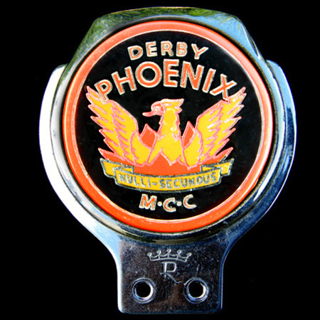 Derby Phoenix Motor Cycle Club Car Badge