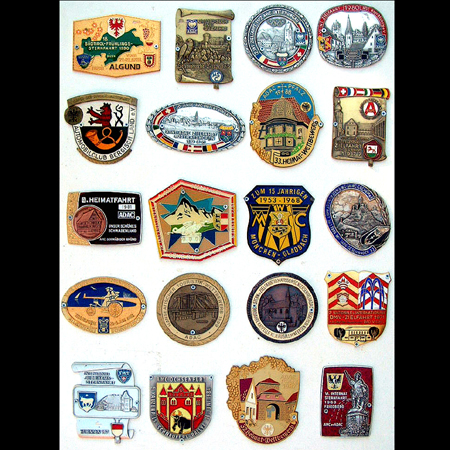 Display of  German Rally badges