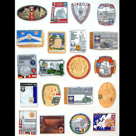 Display of  German Rally badges