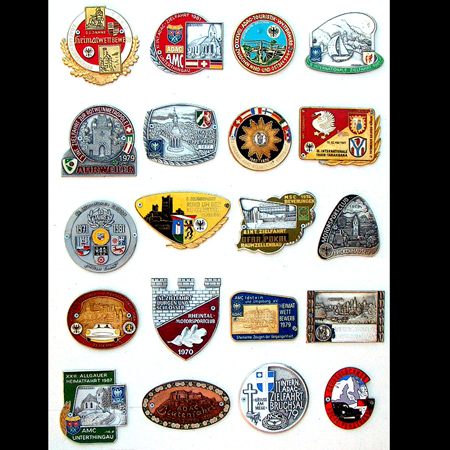 Display of  German Rally badges