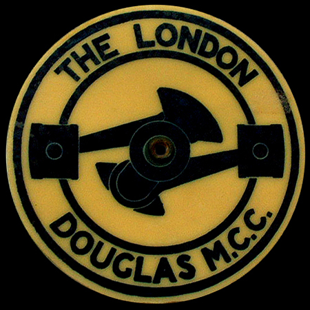 London Douglas Motor Cycle Club Car Badge