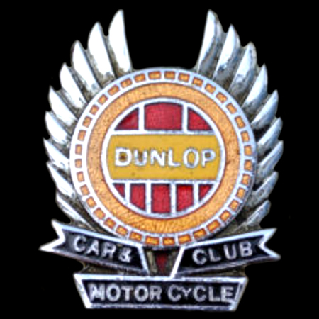 Dunlop Car & Motorcycle Club lapel badge