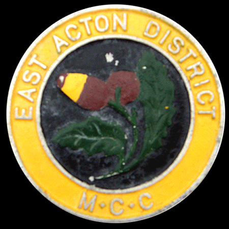 East Acton District Motor Cycle Club Car Badge