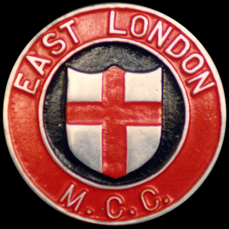 East London Motor Cycle Club Car Badge