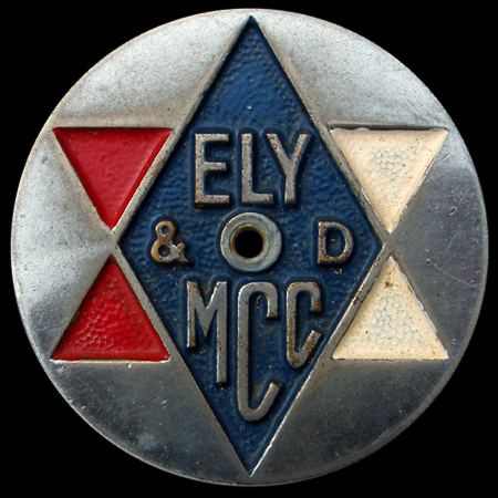 Ely & District Motor Cycle Club Car Badge