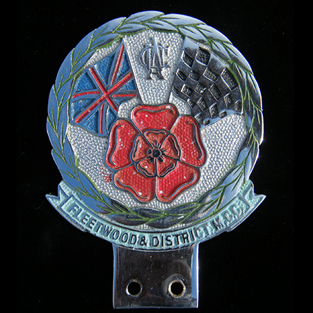 Fleetwood & District Motor Cycle Club Car Badge