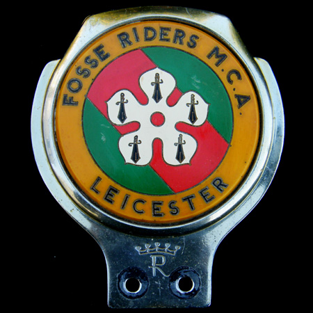 Fosse Riders M C A  Leicester Car Badge