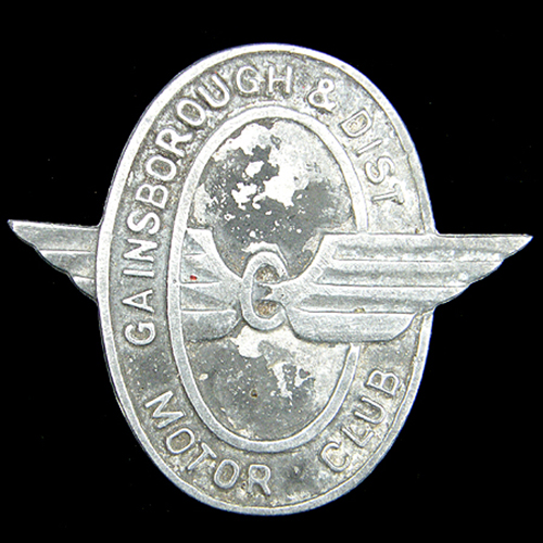 Gainsborough & District Motor Club Car Badge
