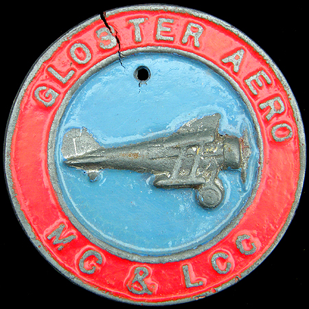 Gloster Aero Motor Cycle & Light Car Club. Car Badge