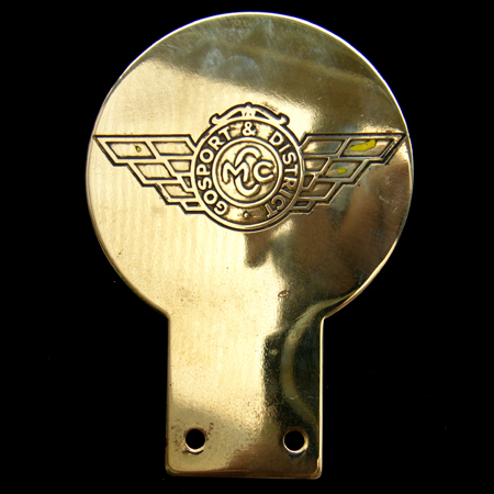 Gosport & District Motor Cycle Club Car Badge