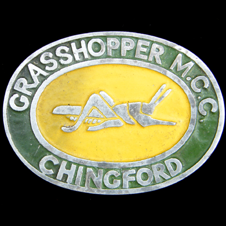  Grasshopper Motor Cycle Club Chingford Car Badge