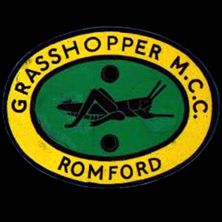 Grasshopper Motor Cycle Club Romford  Car Badge