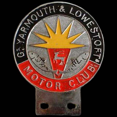 Great Yarmouth & Lowestoft Motor Club Car Badge