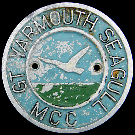 Great Yarmouth Seagull Motor Cycle Club Car Badge