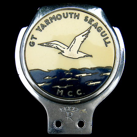 Great Yarmouth Seagull Motor Cycle Club Car Badge