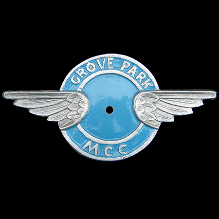 Grove Park Motor Cycle Club Car Badge 
