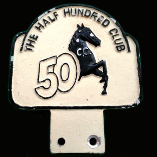 Half Hundred Club Car Badge