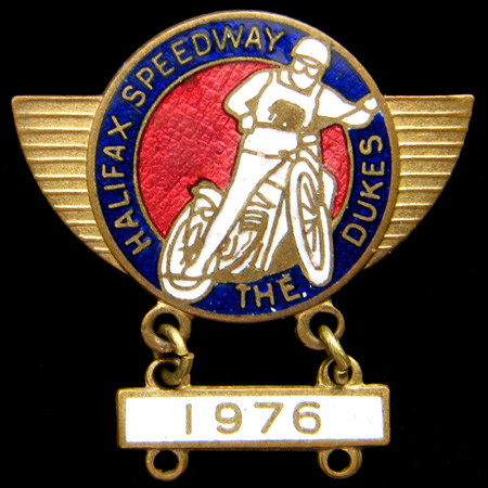 1976 Halifax Speedway Lapel Badge