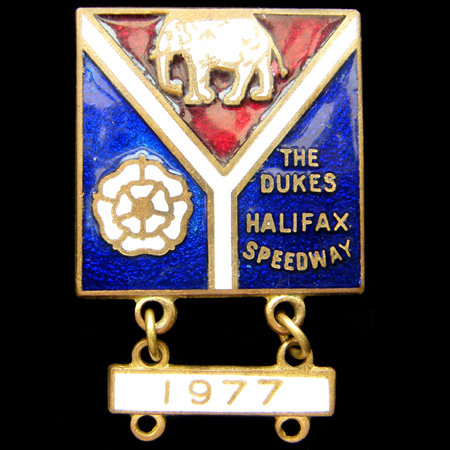 1977 Halifax Speedway Lapel Badge