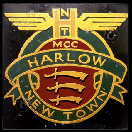 Harlow New Town Motor Cycle Club Car Badge