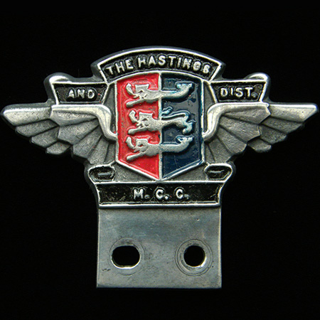 Hastings and District Motor Cycle Club Car Badge