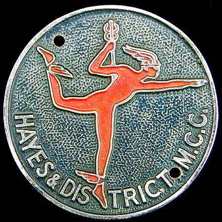 Hayes & District Motor Cycle Club Car Badge