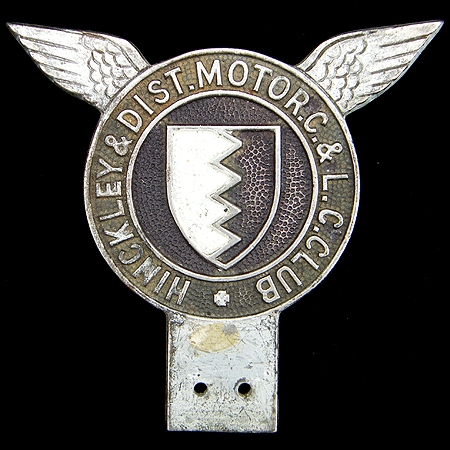 Hinckley & District Motor Cycle Club & Light Car Club Car Badge