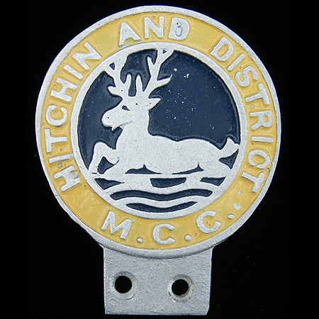 Hitchen and District Motor Cycle Club Car Badge