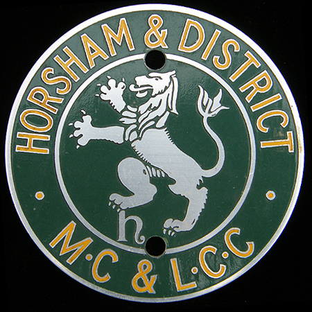 Horsham & District Motor Cycle & Light Car Club Car Badge