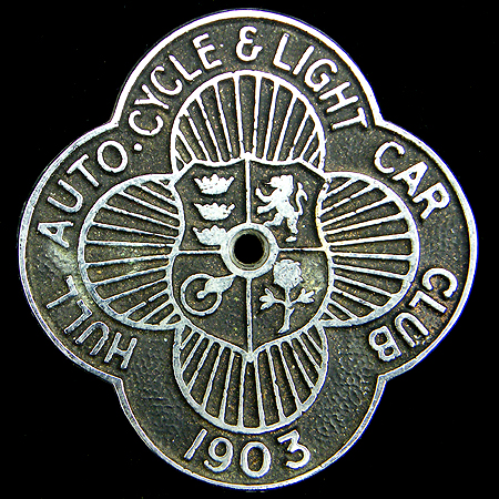 Hull Auto Cycle & Light Car Club Car Badge