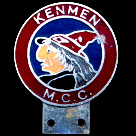 Kenmen Motor Cycle Club Car Badge