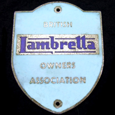 Lambretta British Owners Association Car Badge