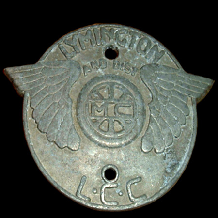 Lymmington & District Motor Cycle & Light Car Club Car Badge