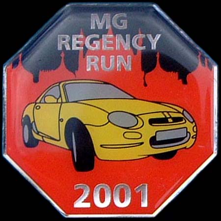 MG Regency Run 2001 Lapel badge
