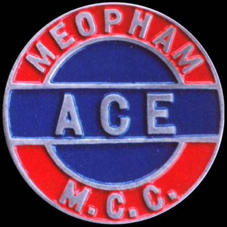 Meopham Ace Motor Cycle Club Car Badge