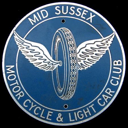 Mid Sussex Motor Cycle & Light Car Club Car Badge