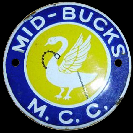 Mid Bucks Motor Cycle Club Car Badge