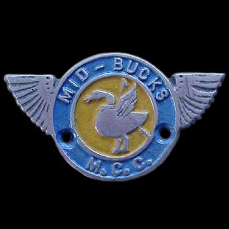 Mid Bucks Motor Cycle Club Car Badge