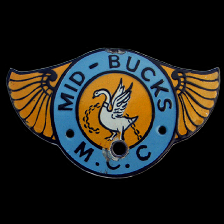 Mid Bucks Motor Cycle Club Car Badge