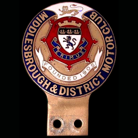 Middlesborough & District Motor Club Car Badge