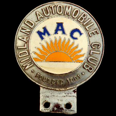 Midland Automobile Club Car Badge