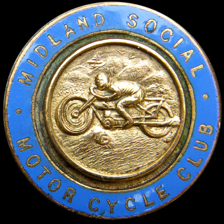 Midland Social Motor Cycle Club Lapel Badge