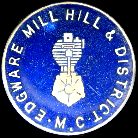 Edgware, Mill Hill & District Motor Club Lapel Badge