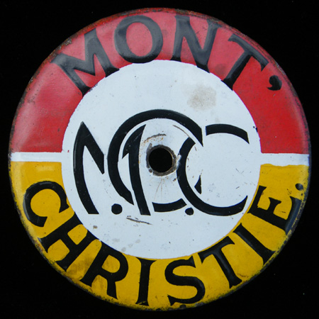 Mont Christie Motor Cycle Club Car Badge